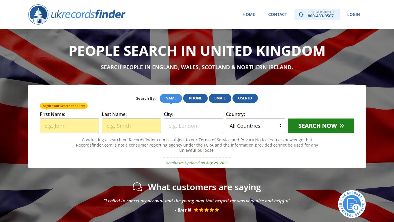 People Search in United Kingdom - RecordsFinder