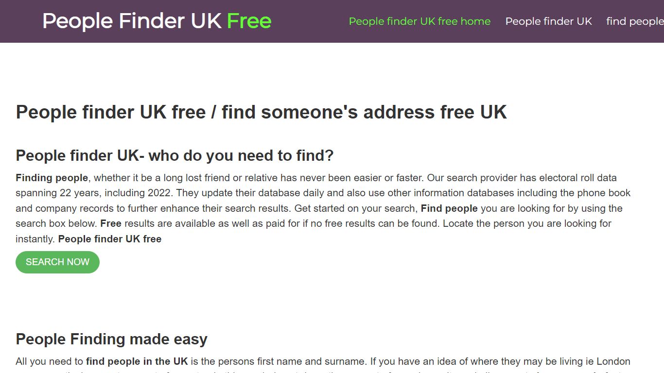 Find people in the UK - free and paid for searches